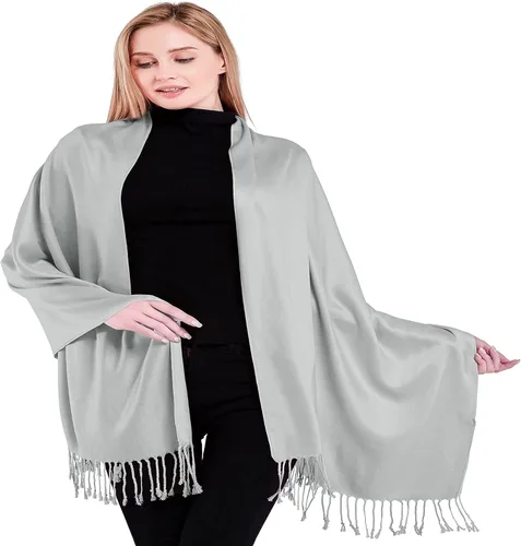 Vista 2 de CJ Apparel Solid Color Design Shawl Scarf Wrap Stole Throw Head Wrap Face Cover Pashmina NEW