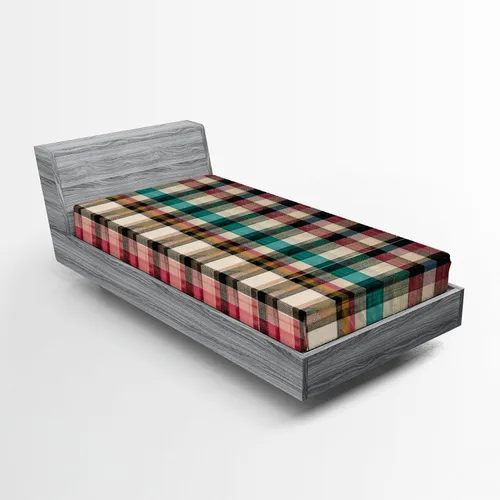 Vista 15 de Ambesonne Sábana bajera africana, estampado abstracto de líneas únicas, funda de cama con bolsillo profundo elástico para mayor comodidad