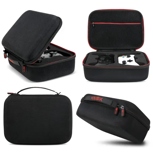 Vista 6 de Younik Controller Carrying Travel Case, Protective Hard Case for 2 Universal Controllers, Compatible with P5, P4, X-box 1, Switch Pro, Black