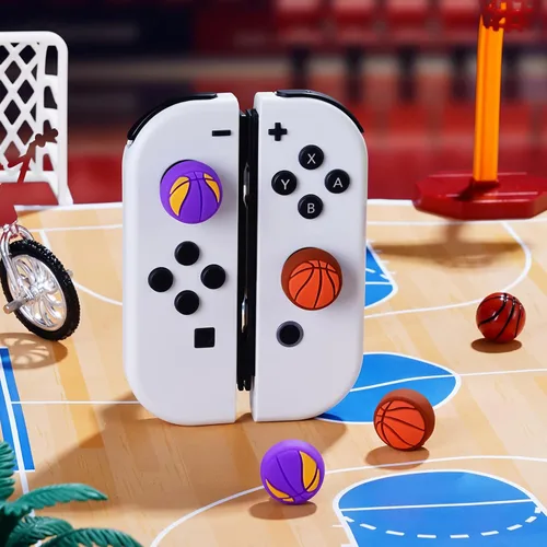 Vista 5 de 4 empuñaduras para el pulgar de Nintendo Switch Joy-Con Joystick, lindos accesorios de silicona suave compatibles con Nintendo Switch OLED Lite