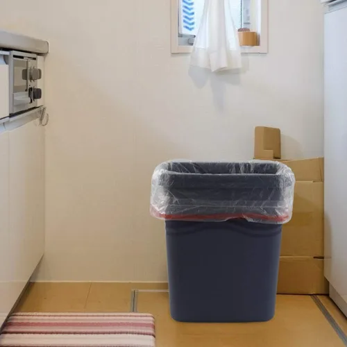 Vista 5 de Bolsas de basura de 10 galones con cordón, bolsas de basura transparentes para cocina, 108