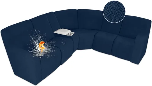 Vista 9 de ALIECOM Fundas 100% impermeables para sofá seccional reclinable, forma de L, elásticas, para esquina, funda para sofá seccional reclinable, lavable