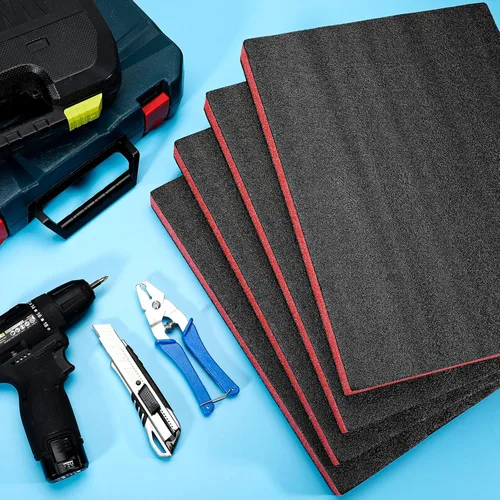 Vista 7 de Outus 4 almohadillas de espuma de poliuretano cortables para manualidades, insertos de espuma para estuches, relleno de embalaje, cámara, caja