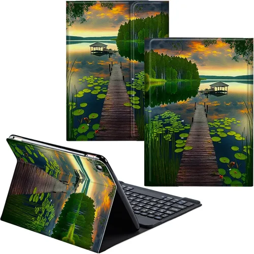 Vista 46 de Para Samsung Galaxy Tab S6 Lite Funda 2022/2020 Teclado Inalámbrico Desmontable Y Cubierta De Soporte De Cuero PU Funda Protectora Para Samsung