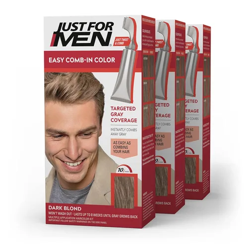 Vista 8 de Solo para hombres Auto Stop, tintura química para el cabello, 1, Dark Blond and Light Brown