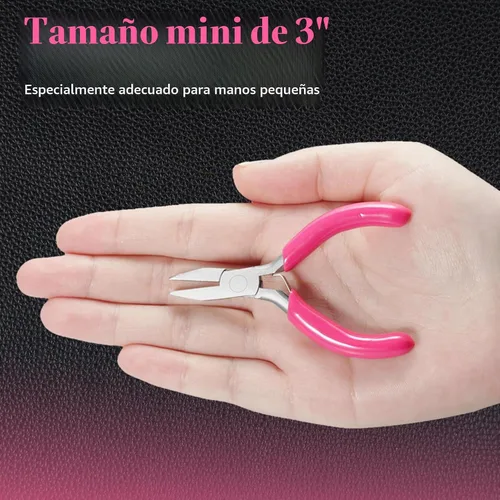 Vista 7 de SPEEDWOX Mini alicates de mango de PVC rosa de punta redonda, 3 pulgadas, fabricación de joyas y envoltura de alambre, suministros de bricolaje