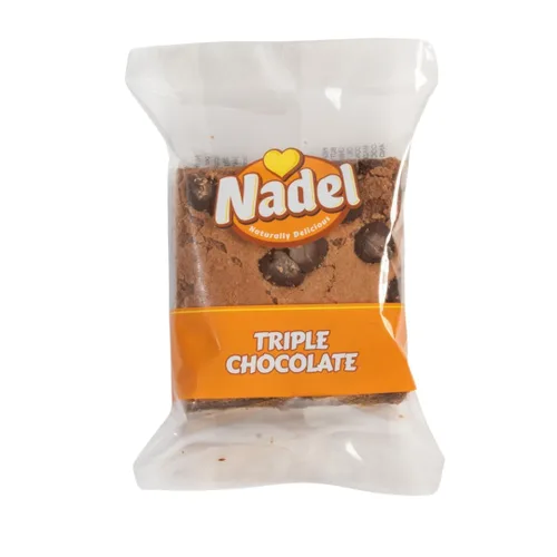 Nadel - Brownies dulces de chocolate triple naturalmente deliciosos (chocolate triple, paquete de 12)