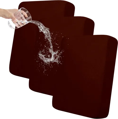 Vista 48 de Easy-Going Fundas de cojín 100% impermeables de 3 piezas para sofá seccional, izquierdo/derecho en forma de L, funda antideslizante para sofá, 2