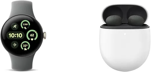 Vista 15 de Google Pixel Watch 3 (45mm) Modelo 2024 - Reloj inteligente Android, seguimiento de frecuencia cardíaca, Fitbit para correr avanzado, información