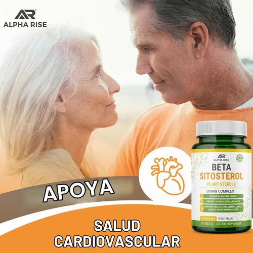Vista 5 de Beta Sitosterol para hombres, Apoyo a la salud de la próstata, 500 mg, 90 Suplemento de beta-sitosterol, complejo de fitosterol con esteroles
