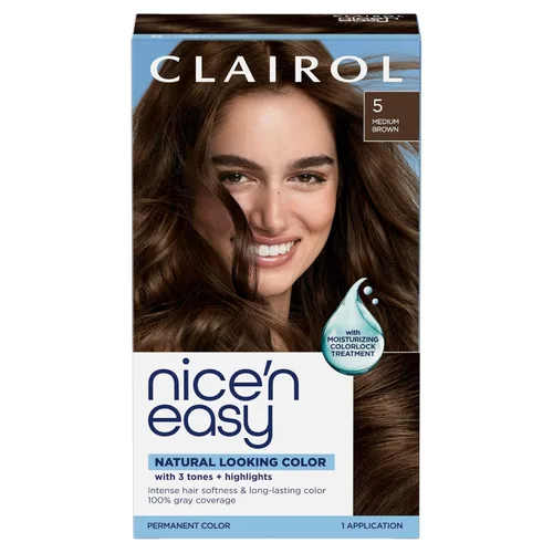Vista 34 de Clairol Nice'n Easy Tinte Permanente para el Cabello, 6 Castaño Claro, Paquete de 3 6 marrón claro