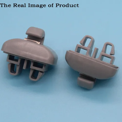 Vista 6 de 2 PCS 4B0857562 Soporte de clip de gancho para visera solar interior apto para Audi TT A6 S6.OEM: 4B0857562 4B0857563. (gris)
