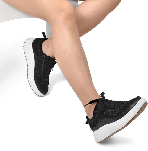 Vista 7 de DREAM PAIRS Zapatos deportivos gruesos para mujer, cómodos, informales, con plataforma, a la moda