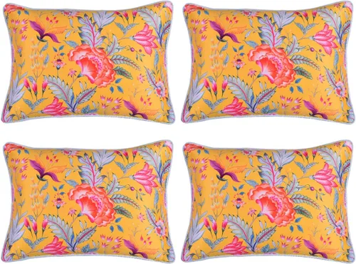 Vista 32 de Decozen Fundas de almohada – Paquete de 1 funda de cojín decorativa con estampado floral para decoración del hogar, sofá, silla, cama, patio, sala