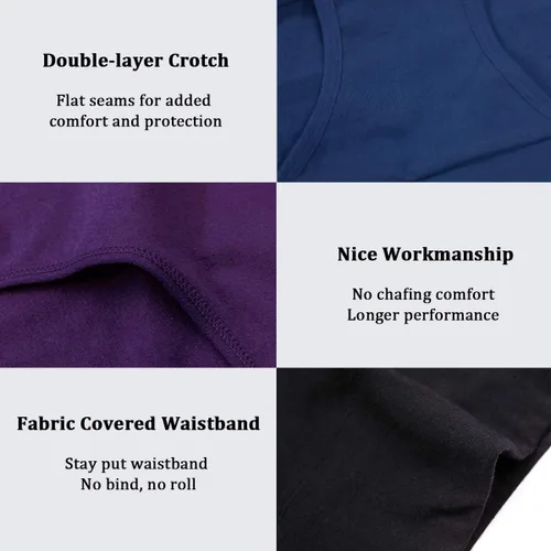 Vista 4 de wirarpa - Ropa interior de algodón de cintura alta para mujer suave paquete múltiple