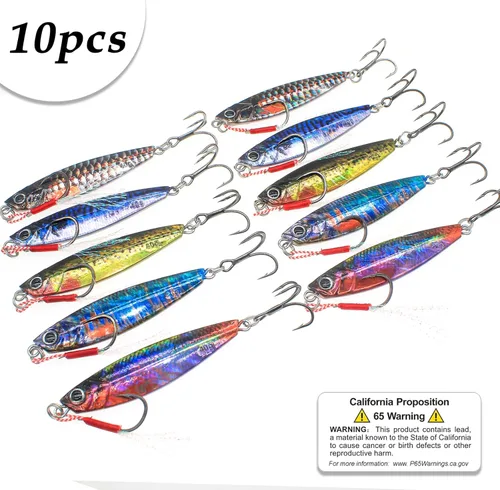 Vista 4 de Plantillas de pesca verticales de agua salada, cuchara de jigging vertical, señuelos de atún de pesca, señuelos artificiales de pesca para atún
