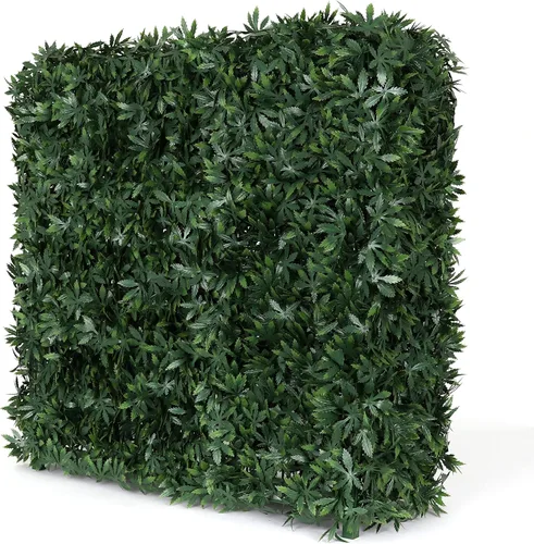 Vista 8 de 3rd Street Inn Pared de seto de malezas artificial, planta de privacidad artificial para exteriores, gran sustituto de boj y hiedra, divisor