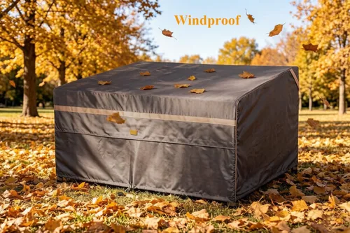 Vista 7 de Funda impermeable para sofá biplaza de patio al aire libre, resistente a los rayos UV, fundas para muebles de patio, 2 plazas, 52 pulgadas de ancho