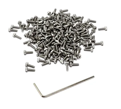 Vista 81 de iexcell Kit de tornillos de cabeza hexagonal de acero inoxidable 304, 100 unidades M2 x 0.157 in, paso de rosca de 0.016 in