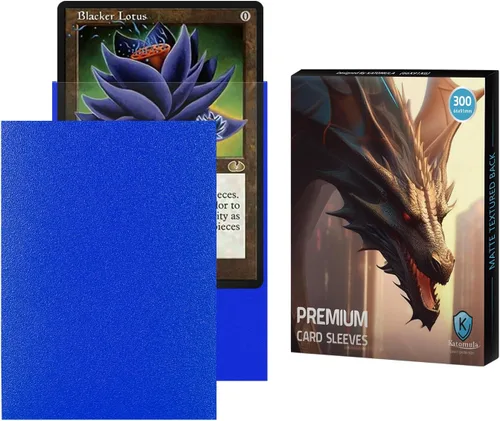 Vista 14 de Fundas negras para cartas MTG 300 unidades, fundas para cartas con parte trasera texturizada mate, protectores de cartas de tamaño estándar