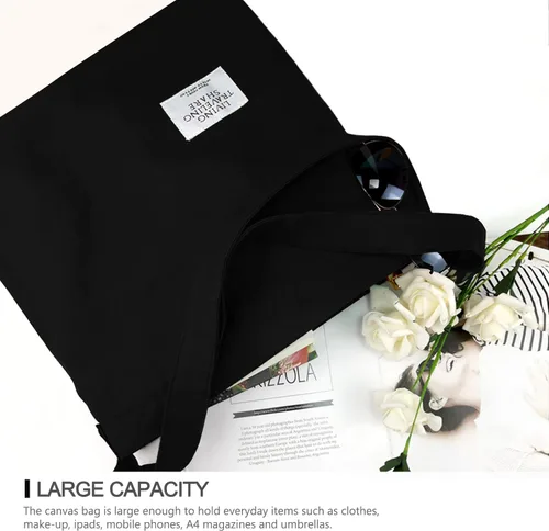 Vista 15 de Bolsa de lona con diseño de bolsillo externo, aspecto elegante, correa de hombro ajustable