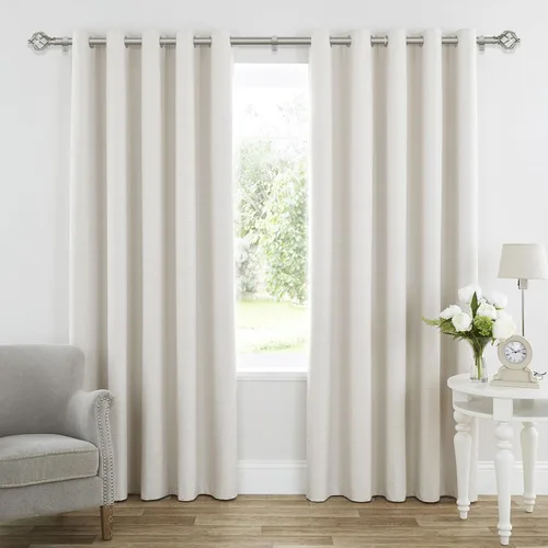 Vista 2 de KAMANINA Barra para cortinas plateada de 32 a 58 pulgadas (2.6-4.8 pies), barras para cortinas ajustables para ventanas de 28 a 48 pulgadas, barras