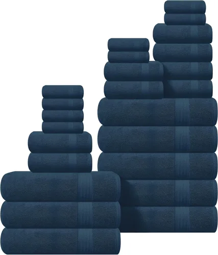 Vista 82 de GLAMBURG Sábana de baño de algodón extra grande premium de 700 GSM 35x70 - 100% algodón peinado - Calidad de hotel y spa de lujo - Duradera