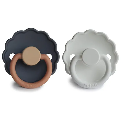 Vista 2 de FRIGG Daisy SilkySoft - Chupete de silicona para bebé, fabricado en Dinamarca, sin BPA (aurora/blanco brillante, 0-6 meses)