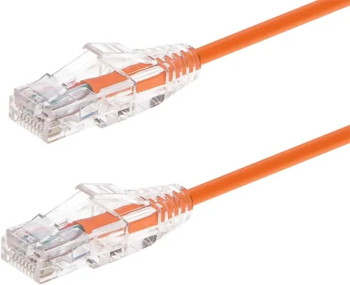 Vista 30 de Monoprice Cable de conexión de nivel de componente azul Cat6 de 1 pie UTP 28AWG 550MHz de cobre puro sin enganches RJ45 SlimRun Series Cable Ethernet