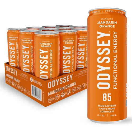 Vista 9 de Odyssey Elixir Cognition + Sustainable Energy - Melena de león, Cordyceps, L teanina, ginseng y 85 mg de cafeína de té verde - 0 azúcar añadido, sin