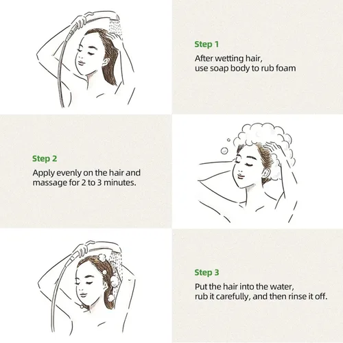 Vista 6 de Usma Grass - Barra de champú sólido para adelgazar el cabello, barras de rutina de jugo Usman para engrosar y oscurecer, pérdida de cabello