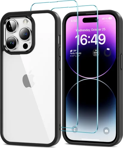 Vista 36 de HOOMIL Funda para iPhone 11 con 2 protectores de pantalla de vidrio templado, no amarillea, protección contra caídas, arañazos, transparente, parte