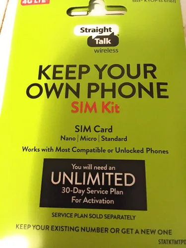 Straight talk teléfono tarjeta SIM byop nuevo