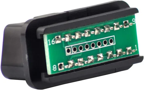 Vista 4 de Auto Car OBD2 - Conector de 16 pines, adaptador de conector macho de 16 pines, enchufe macho estándar de 16 pines, carcasa OBD, herramienta de Negro