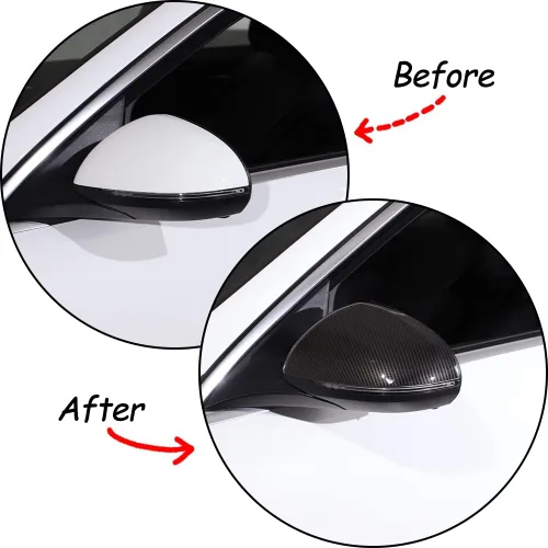 Vista 2 de TINKI - Cubierta para espejo retrovisor de puerta lateral izquierda y derecha compatible con Mercedes-Benz W206 Clase C 2022 2023