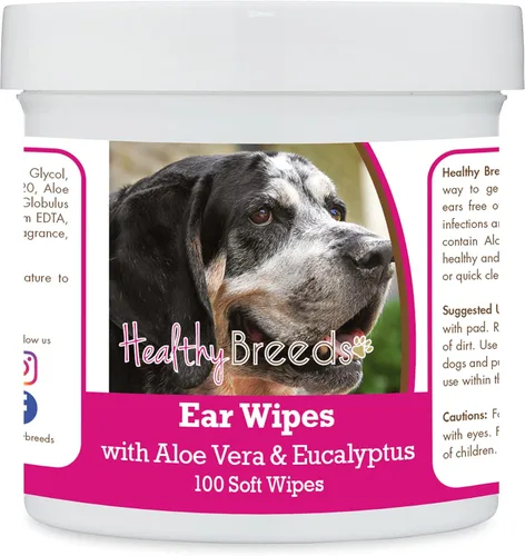Vista 106 de Healthy Breeds Shih Tzu Toallitas de limpieza de oídos con aloe y eucalipto para perros, 100