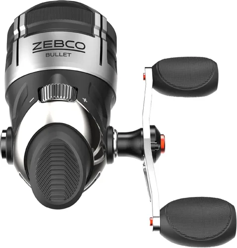 Zebco Bullet Spincast Fishing Reel, Durable All-Metal Construction, Solid-Brass Pinion Gear, Pre-Spooled with 10-Pound Zebco Fishing Line, Black