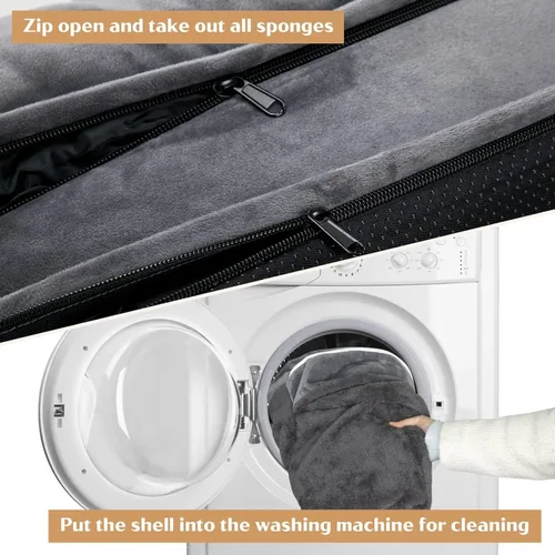 Vista 17 de Comfort Expression Cama ortopédica para perros extra grandes de 45 x 35 pulgadas, cama para mascotas XL de espuma tipo caja de huevos impermeable