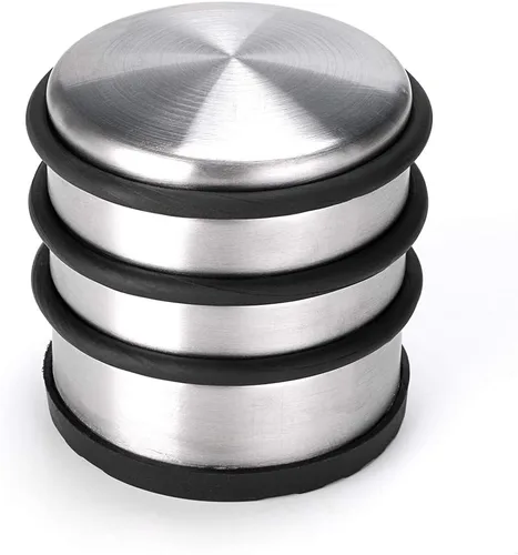 Vista 13 de Sumnacon Tope de puerta de piso resistente, sin taladro, tope de puerta de acero inoxidable duradero con goma antideslizante, tope de puerta