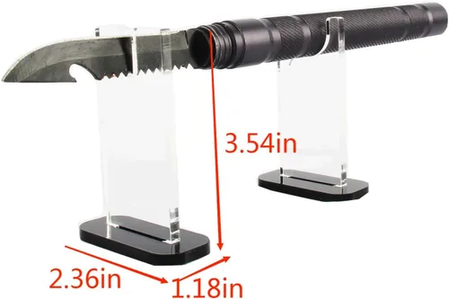 Vista 6 de Samurai Sword Holder, Knife Display Stand, Fixed Blade Knife Series, Decorative Sword Display Rack, Knife Collection Administrator, Acrylic
