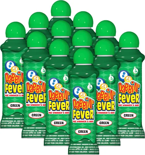 Vista 15 de Dabbin' Fever Bingo Daubers One Dozen - Dabbers de tinta de 3 onzas (morado)