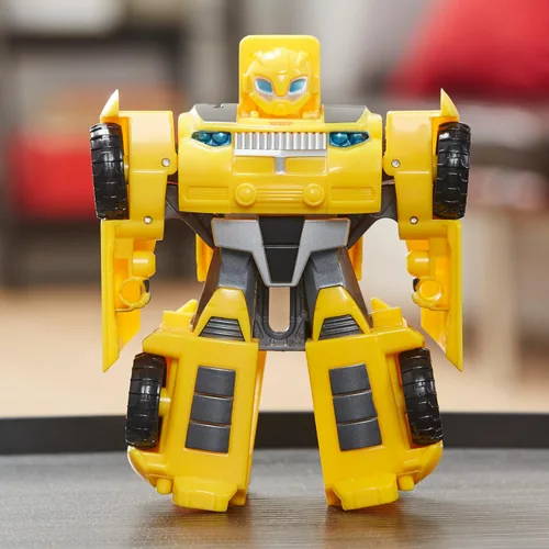 Vista 8 de Transformers Playskool Heroes Rescue Bots Academy Classic Team Bumblebee, figura de acción de robot de juguete convertible, a partir de 3 años