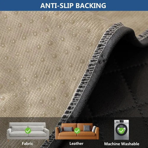 Vista 4 de Eismodra Funda para Reposabrazos, Fundas de Sofá para Sofá de 3 Cojines, Funda de Sofá Seccional, Fundas Deslizantes Lavables, Protector de Muebles