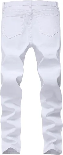 Vista 3 de Pantalón de jean elastizado, ajustado, moderno, para hombre.