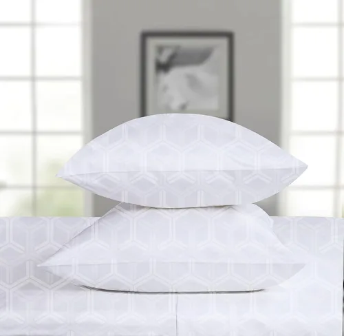 Vista 12 de Threadmill Home Linen Fundas de Almohada Estándar - 100% Algodón Natural 600 Número de Hilos, Juego de 2 Fundas de Almohada Damasco Gris Oscuro