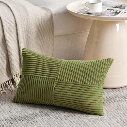 Vista 53 de Fancy Homi Fundas de almohada decorativas lumbares de color amarillo mostaza de 12 x 20 pulgadas para sala de estar, sofá cama, estilo rústico