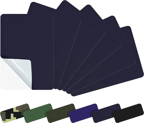 Vista 17 de Azobur Parches de reparación de chaquetas de plumón, impermeables, autoadhesivos, parches de tela de nailon para chaquetas hinchadas