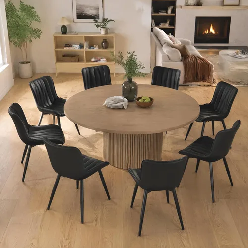 Vista 33 de YOUNUOKE - Juego de 2 sillas de comedor modernas de mediados de siglo azul total