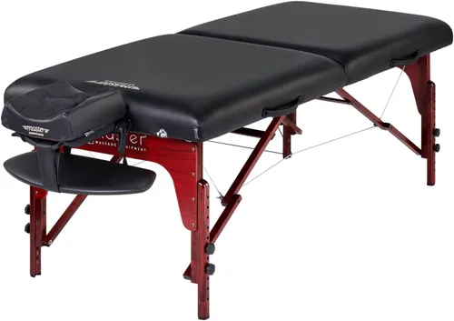 Master Massage Montclair Pro - Mesa de masaje portátil de 31 pulgadas, amortiguación de espuma viscoelástica, paneles de reiki, liberación de cable