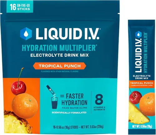 Vista 25 de Liquid I.V. Electrolitos de hidratación, bayas de acai, 16 unidades Scientifically Formulated Clinically Proven Hydration No Artificial